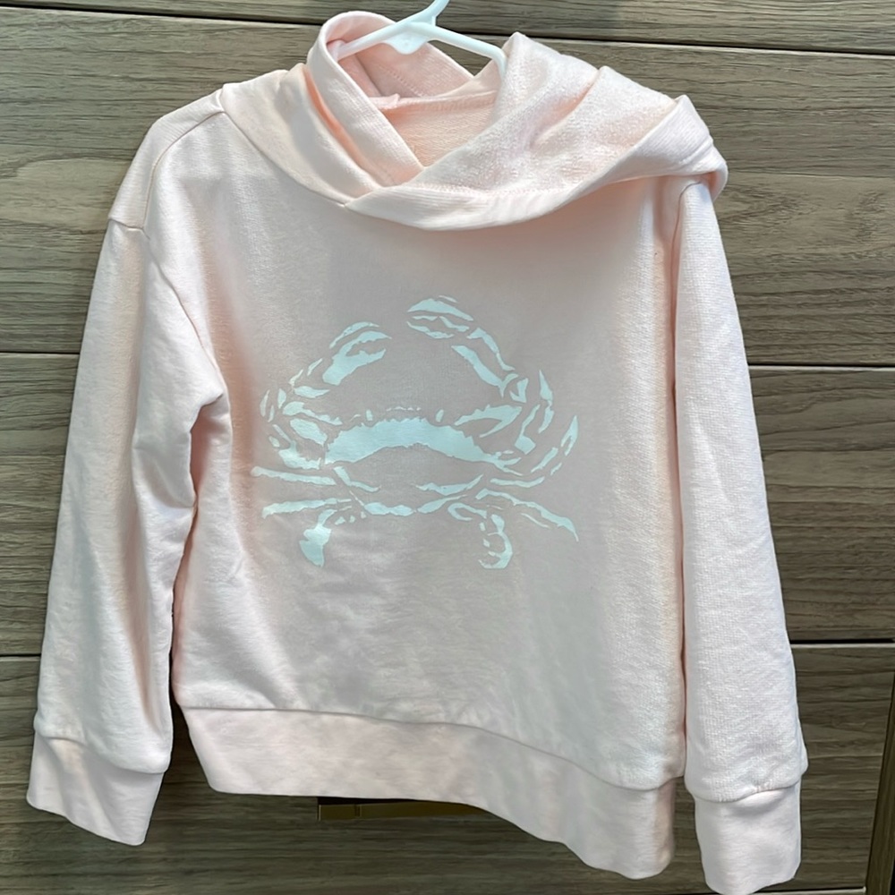Crewcuts Crab Hooded Sweatshirt Size 4-5